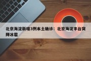 北京海淀新增3例本土确诊：北京海淀丰台突降冰雹