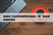 美国每7天日新增病例数涨幅超一倍：美国新增病例情况