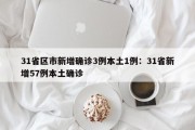 31省区市新增确诊3例本土1例：31省新增57例本土确诊